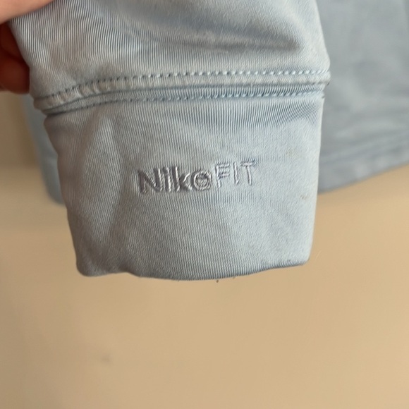Nike Fit Dry Quarter Zip L 14-16 Activewear Athleisure Casual Workout Light Blue - Picture 6 of 7